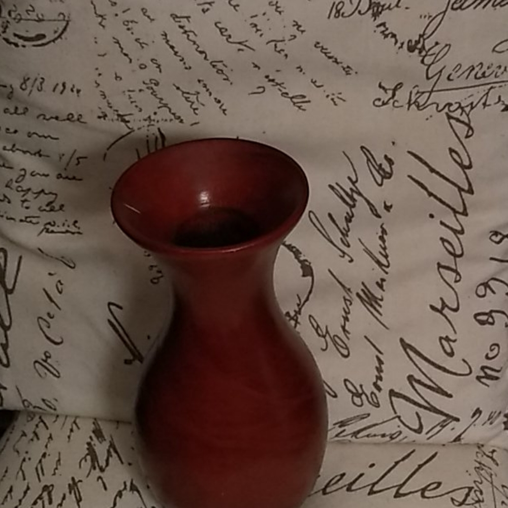 10" Boho Wooden Vase - Picture 5 of 7